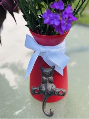 Vintage Cast Iron Cat Hook for the Wall The Cats Tail is the Hook!